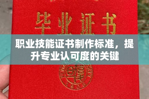狮潭职业技能证书制作标准，提升专业认可度的关键