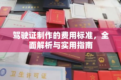 狮潭驾驶证制作的费用标准，全面解析与实用指南